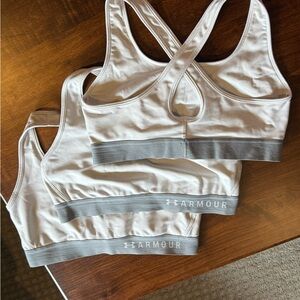 Under Armour Women's White and Gray Sports Bra